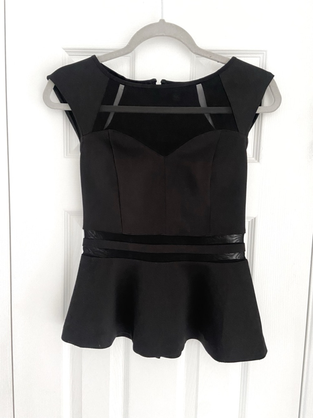 GUESS | Black Peplum Top